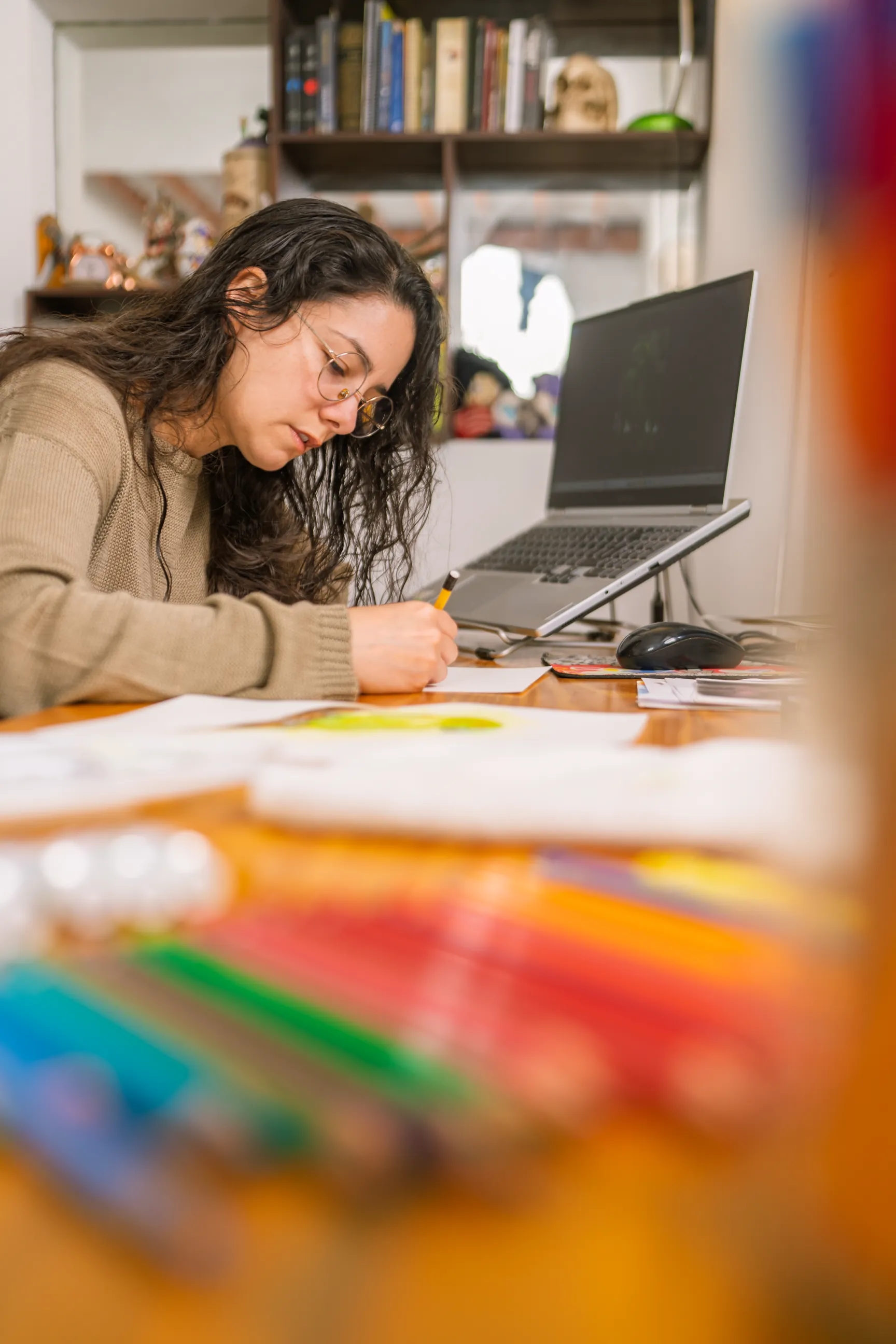 Graphic designer working